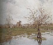 Camille Pissarro flooded grassland USA oil painting artist